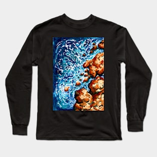 Rocky Coast and Ocean Waves Long Sleeve T-Shirt